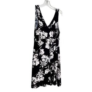 Babydoll Slip On Night Gown Black & White  Lace Trim Coquette Loungewear